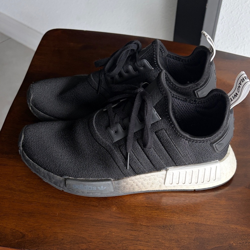 Adidas NMD R1 Black and White Sneakers 
Men’s size 6.5